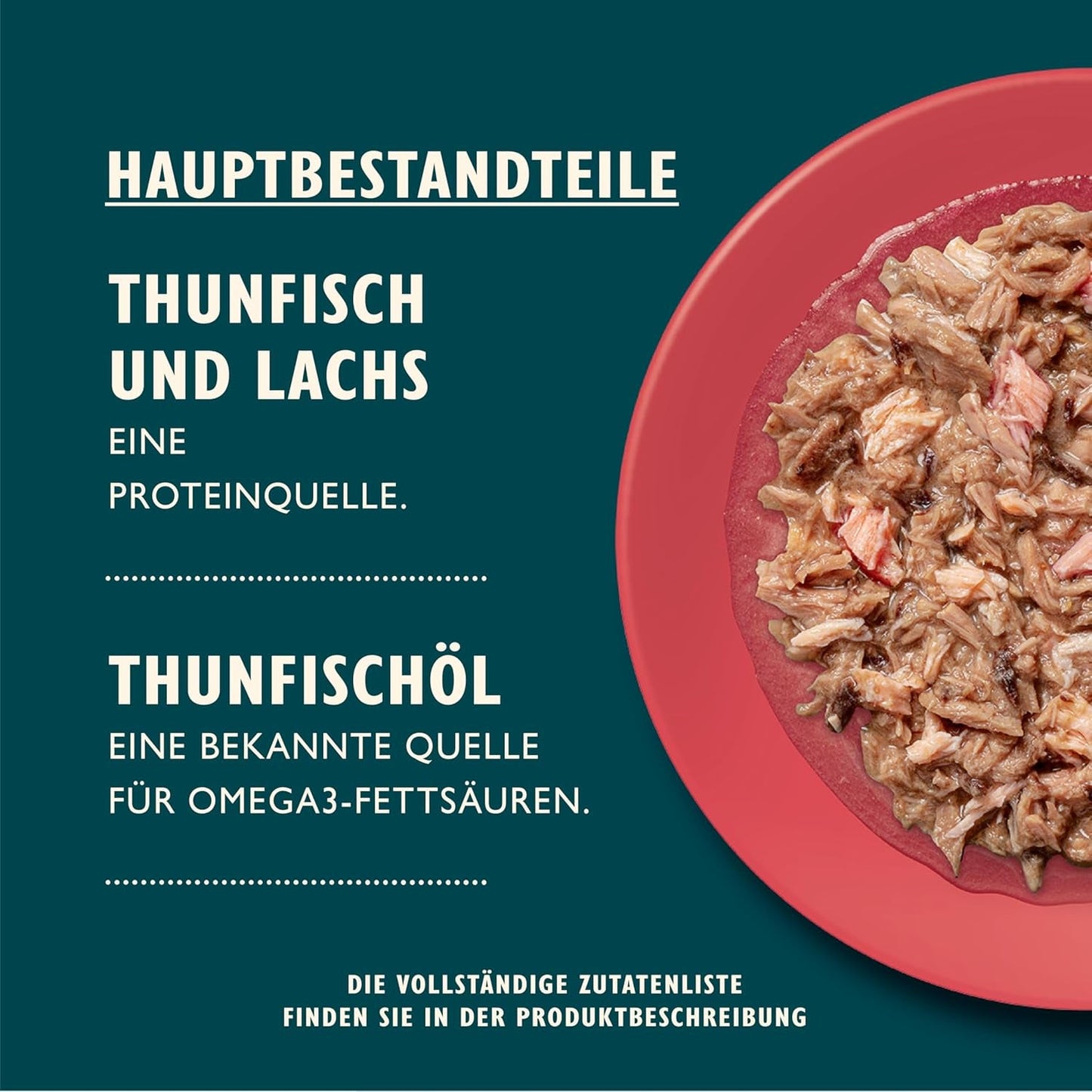 Filets hachés au bouillon de thon et de saumon, préparés avec des ingrédients naturels, Lily's Kitchen, nourriture humide pour chat adulte, boîte de 70g