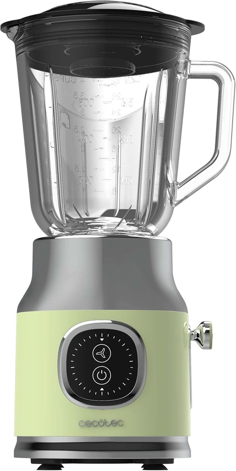 Cecotec Batteur Sur Socle Retro Retrotwist Vert. 800W Puissance Maximale, Fonction Pulse, 4 Cuillères Avec Titane Beschichtung Und 1L Krug, Design Vintage dans Grün Kitchen Naty Shop