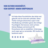 Naïf - Lingettes humides sans plastique - 162 pièces (3 paquets de 54 lingettes chacun) - pour bébés et enfants - fesses, corps, visage - à l'aloe vera et bambou - 0% parfum et alcool