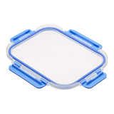 Amazon Basics Boîtes alimentaires avec couvercles en verre hermétiques, ensemble de 14 pièces, 7 récipients et 7 couvercles, sans BPA, transparent avec ruban en silicone bleu Naty Shop