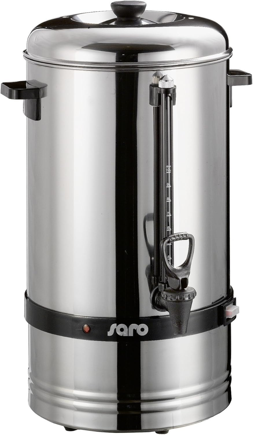Machine à expresso Saro avec filtre rond - 6,75 L / 40 tasses - acier inoxydable - fonction préparation et maintien au chaud - robinet de sécurité - voyant - 1,5 kW - modèle SAROMICA 6005