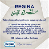 Papier toilette Regina Soft Bamboo, 40 rouleaux, 3 couches, 160 feuilles, douceur naturelle pour votre peau, papier toilette en fibre de bambou, emballage en papier, certificat Fsc
