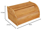 54118 Corbeille à pain, bambou 40 x 26 x 20 cm, marron, 40,x 27,5 x x 21,5 cm Boîtes de conservation alimentaire Naty Shop
