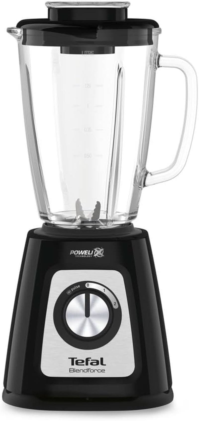 Tefal BL435831 BL4358 Batteur sur socle, Verre, 1,75 litres, Schwarz Kitchen Naty Shop