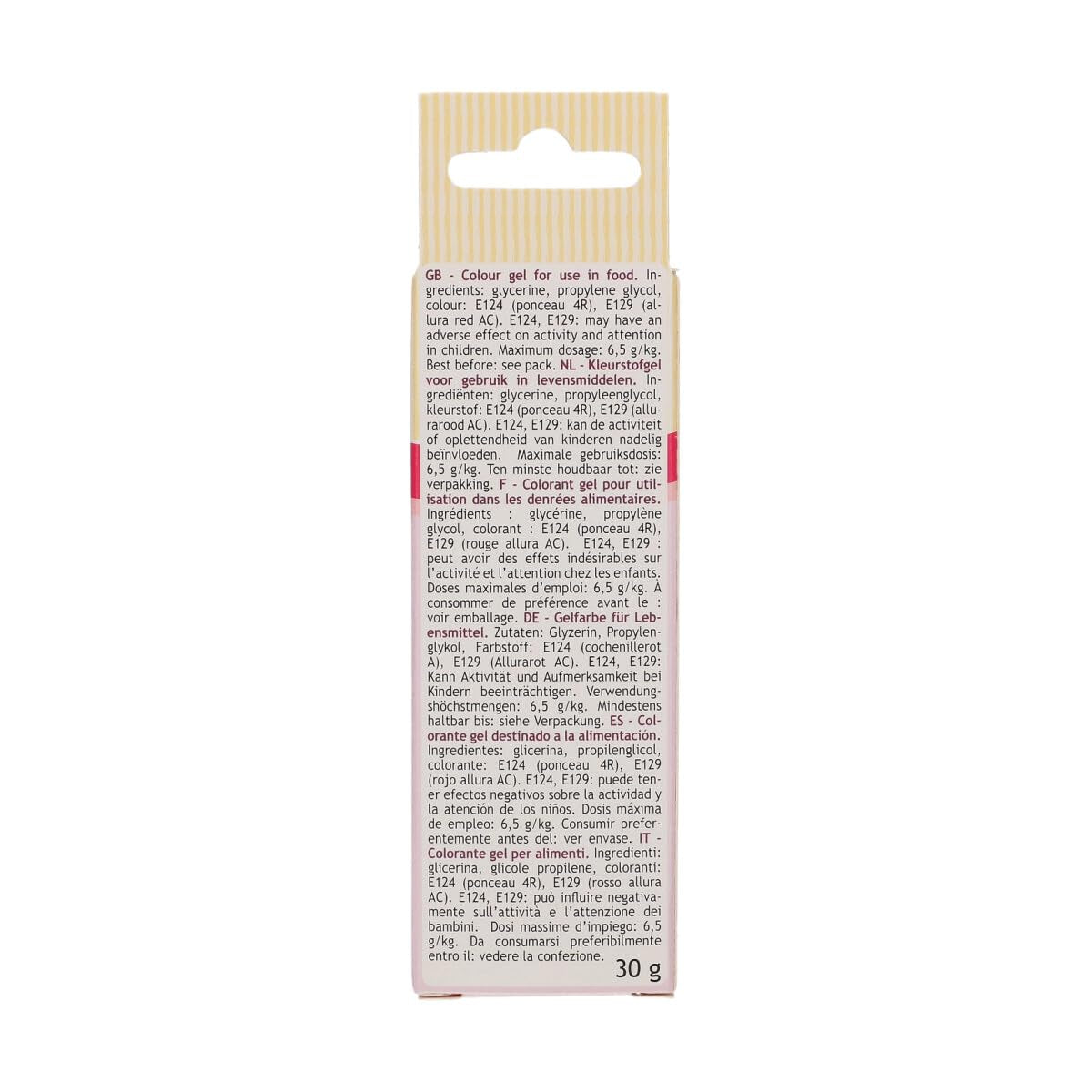 Colorant alimentaire Funcakes, colorant alimentaire en gel rouge coquelicot : Colorant alimentaire très concentré pour pâte, crème, fondant et pâte d'amande. Dosage facile. Une seule goutte pour créer des couleurs vibrantes. Halal. 30g.