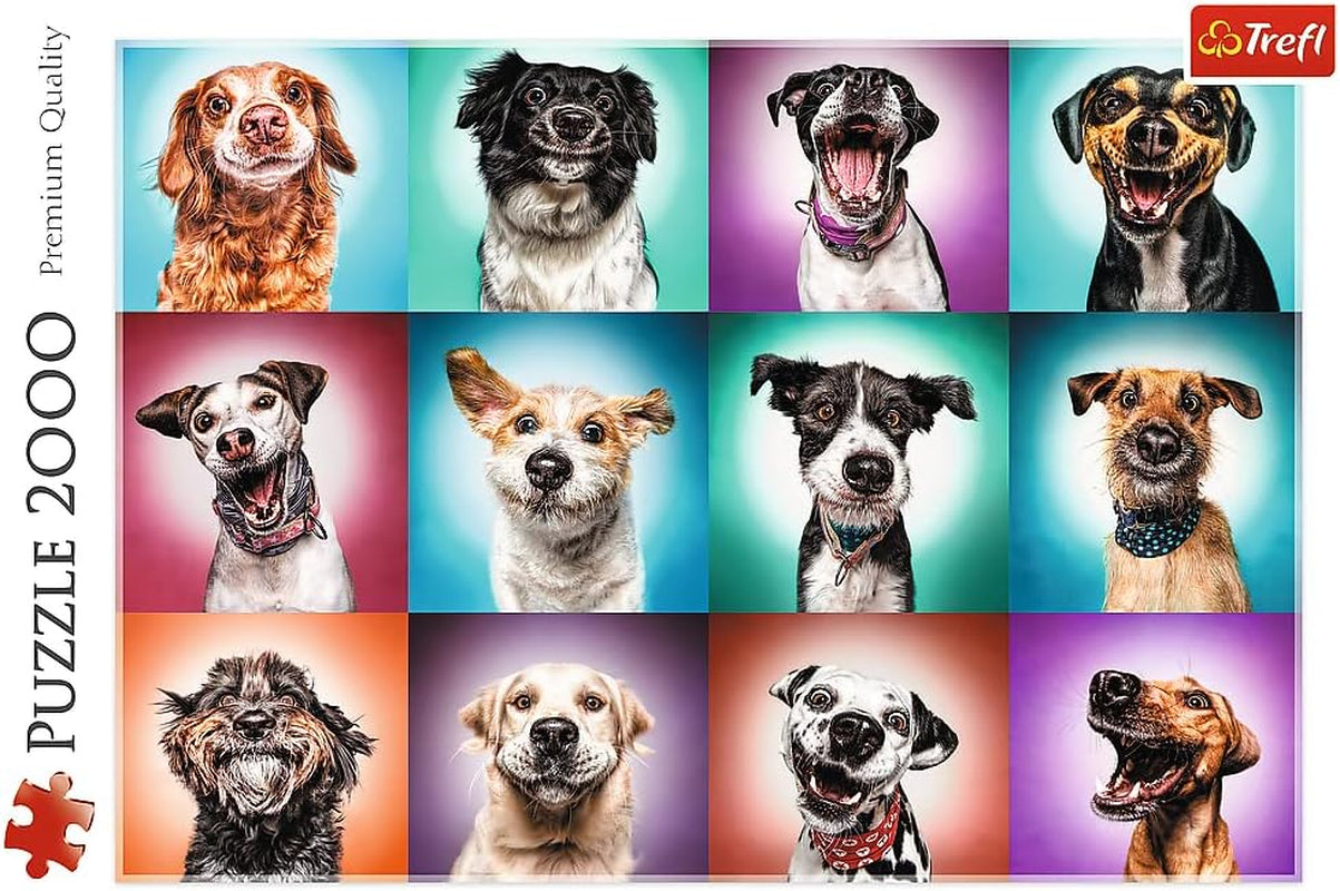 Trefl TR27119 Funny Dog Portraits II 2000 pièces, qualité premium, pour adultes et enfants à partir de 12 ans, puzzle coloré Naty Shop