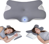 Oreiller orthopédique en mousse à mémoire de forme - Design ergonomique - Forme creuse pour dormir sur le côté, le dos et le ventre - Oreillers orthopédiques cervicaux gris Naty Shop Titre par défaut
