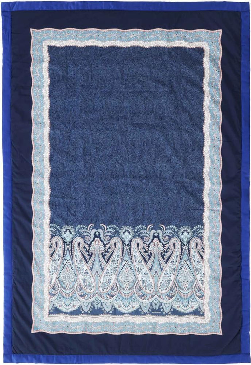 BASSETTI coton à carreaux SABBIONETA coloris BLEU B3 taille 135X190 Couettes et couettes Naty Shop Bleu 135X190