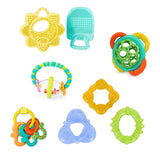 Bright Starts Little Shakers Coffret cadeau 6 pièces – Hochets et anneaux de dentition pour bébé sans BPA, faciles à attraper, unisexe pour nouveau-né +