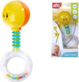 Simba 104010060 - Hochet ABC lumineux, s'allume lorsqu'on le secoue, 14cm, jouet pour bébé, hochet pour bébé, premier équipement, à partir de 3 mois, jaune Jucarii Bebe Naty Shop