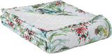 Ameliahome Couvre-lit Couvre-lit 260X280 Cm Double Face Facile d'entretien Quilting Motif Plante Motif Oiseau Multicolore Kingfisher Lits et Couvertures Besuche den AmeliaHome-Store
