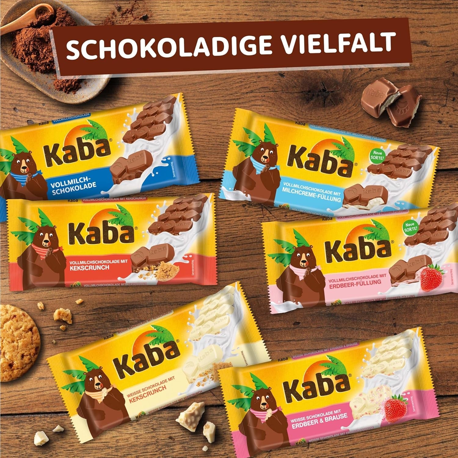 Kaba Chocolat Blanc au Goût Fraise et Bonbons Effervescents, Barre de Chocolat, Barre 85g, Chocolat Blanc au Goût Fruité Fraise et Bonbons Effervescents au Goût Original Kaba (Pack de 3)