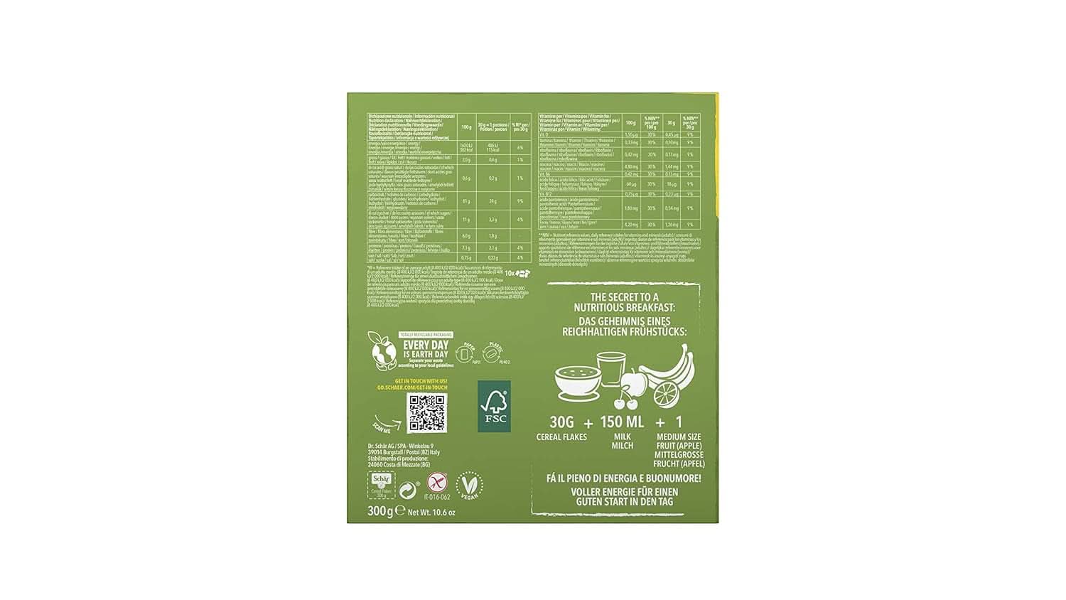 Flocons de céréales sans gluten 300 grammes, paquet de 8 Cereale Naty Shop