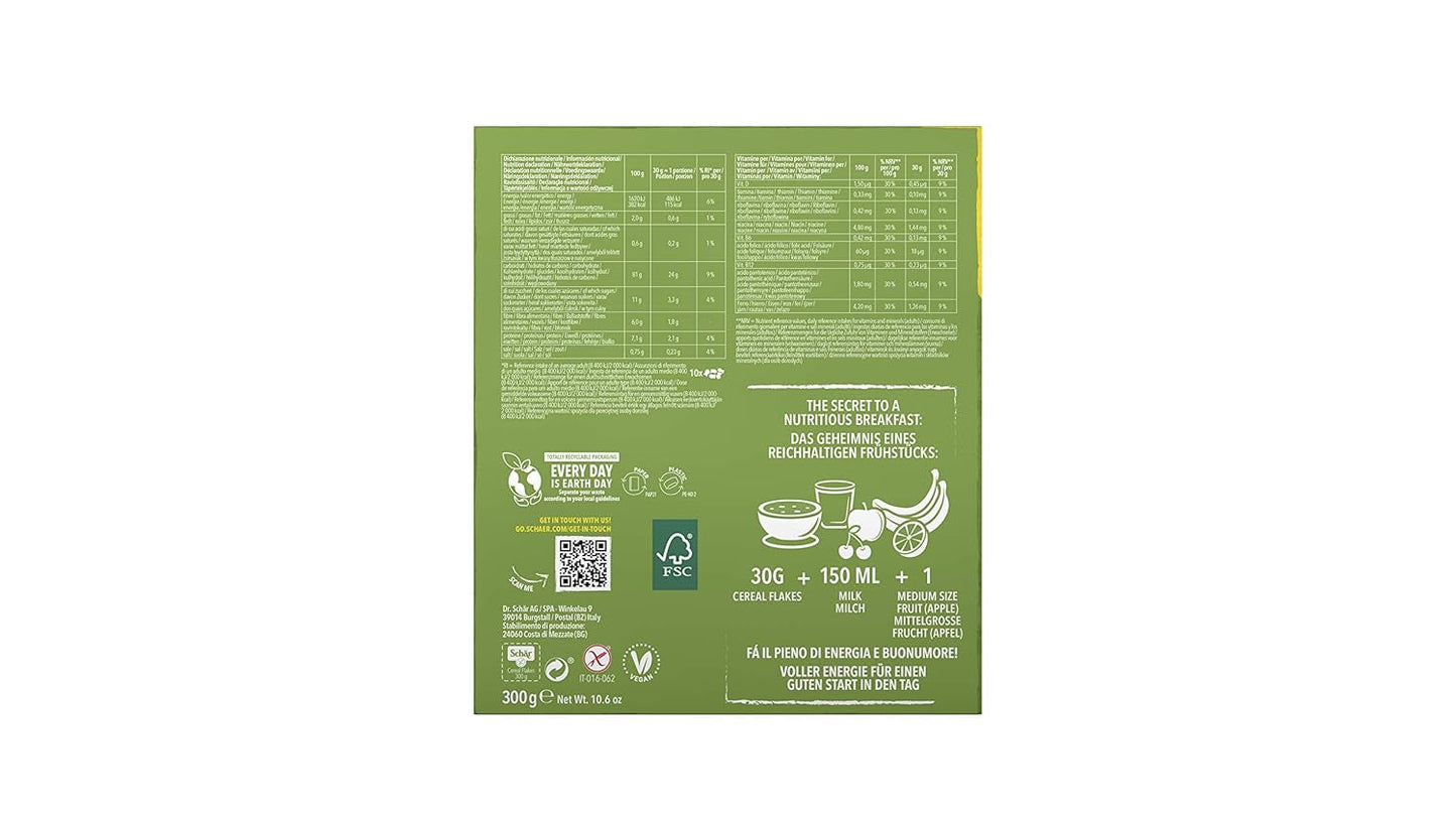Flocons de céréales sans gluten 300g, paquet de 8