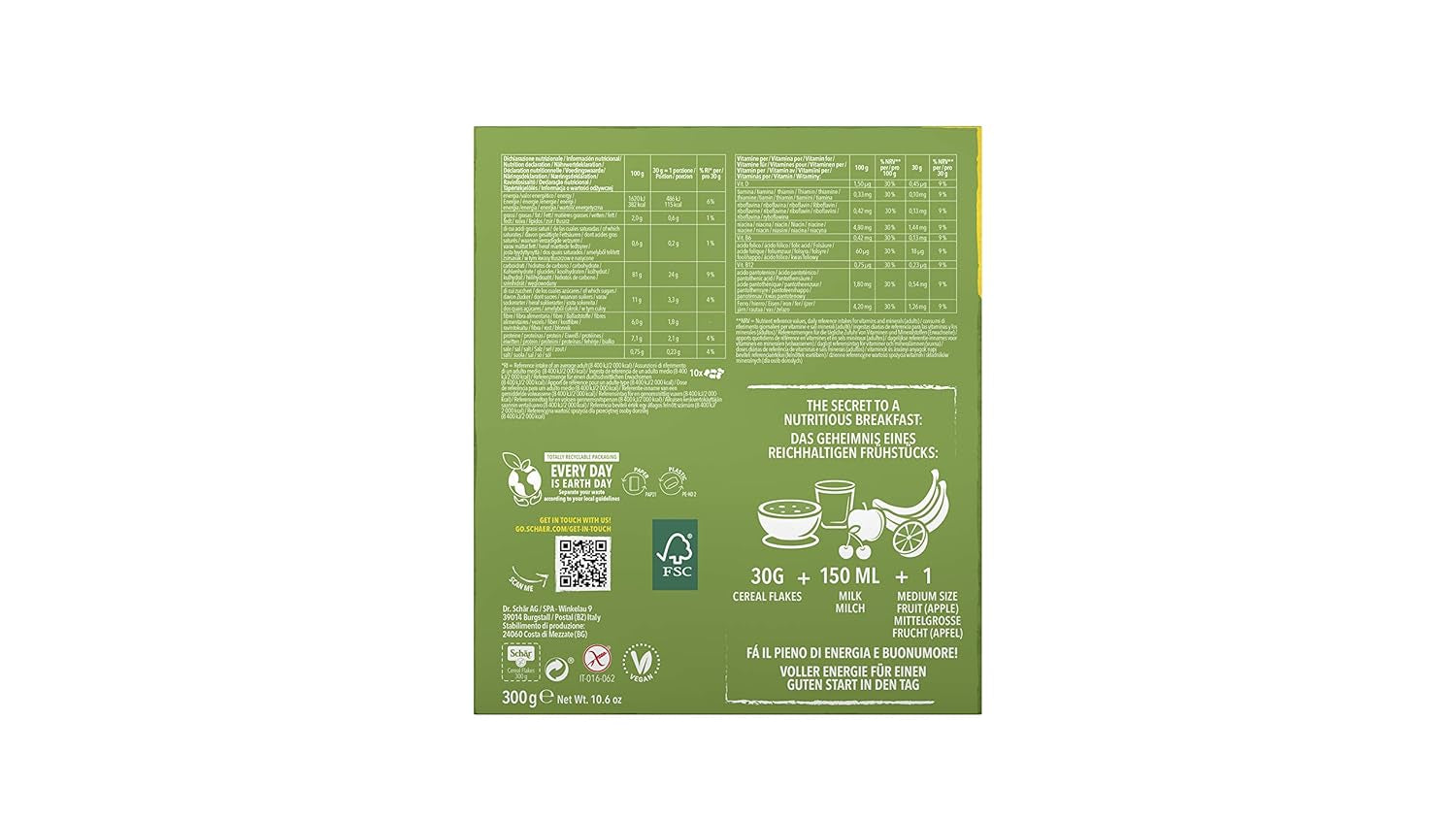 Flocons de céréales sans gluten 300g, paquet de 8
