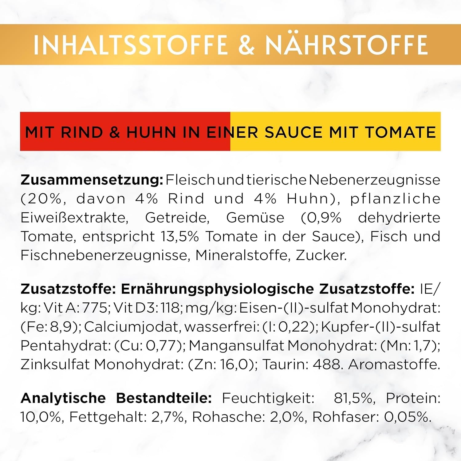 Gourmet Gold Délicatesse en Sauce Boeuf et Poulet Nourriture Humide pour Chats, Paquet de 12 (12 x 85g)