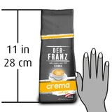 DER-FRANZ Kaffee Crema, Intensité 4/5, 100% Arabica, ganze Kaffeebohnen, 3 x 500 g