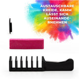 Craie à cheveux Magicat pour filles I 10 couleurs lavables et 5 élastiques à cheveux I Cadeau pour les filles de 4 à 10 ans I Cadeau créatif pour la fête d'anniversaire des enfants 2025 I Coloration pour cheveux Naty Shop sûre et colorée