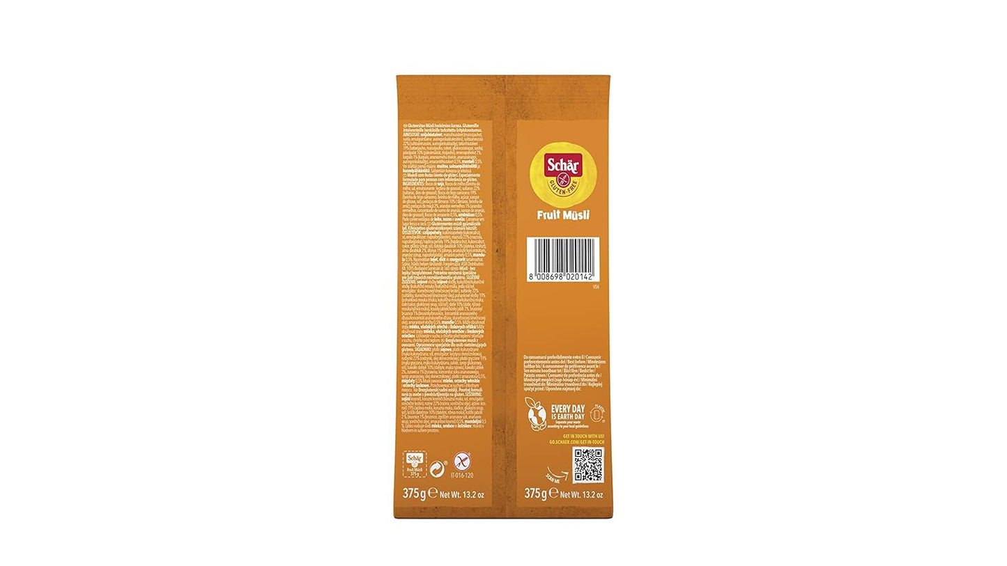 Früchtemüsli, 375 g Emballage