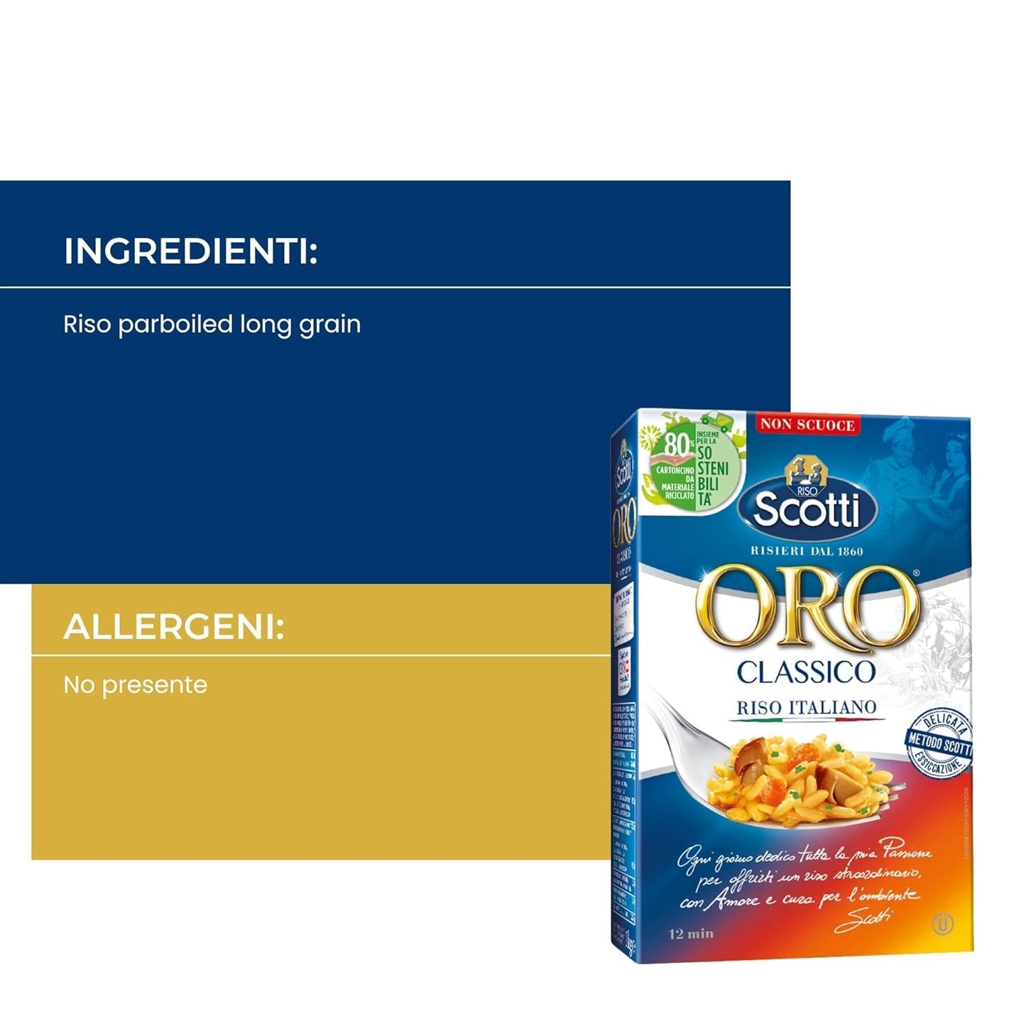 ORO Classico 1 kg de riz italien précuit