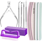 FANDAMEI Kit de Manucure, Buffer Für Gelnägel, Nagelfeile 100/180, Nagelfeilen Für Gelnägel, Nagelhautschieber, Buffer Für Gelnägel, Feilen Für Gelnägel, Nagelzange, Nagelfeilen Set, Maniküre & Pedicure Set