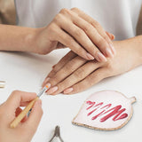 Résine Nail Art Palette Blatt Form Nail Art Werkzeuge Kit Nail Gel Polish Farben Mischen Palette pour DIY Nail Art Make-Up Nagel Décoration Zubehör
