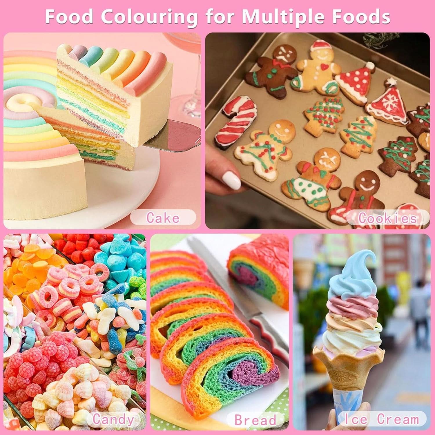 Lot de 12 colorants alimentaires liquides 10 ml Naty Shop