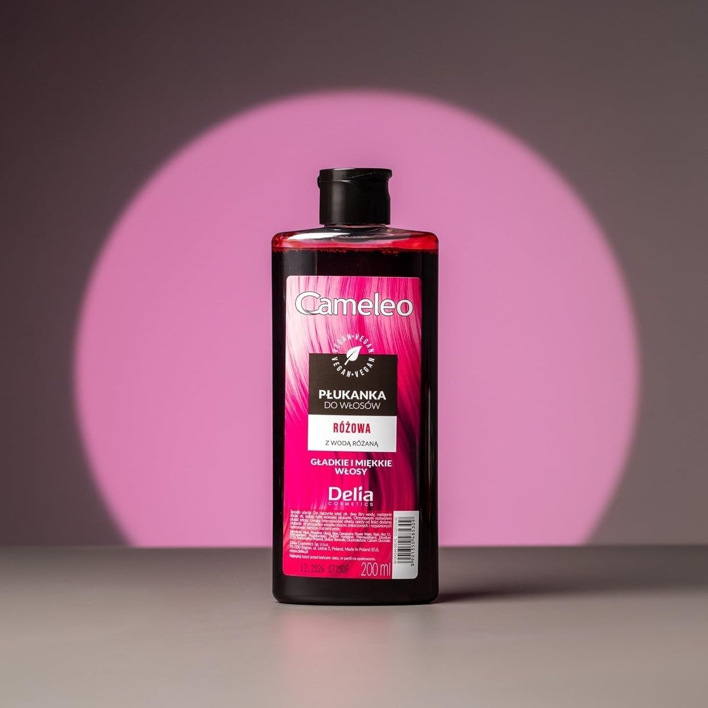 Cameleo - Tonique capillaire rose à l'eau de rose sans teinte jaune - Coloration semi-permanente - Pour cheveux blonds et gris - Couleur et soins - Sans parabène | 200 ml de teinture capillaire Naty Shop