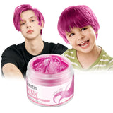 Teinture capillaire temporaire rose lavable Cire capillaire temporaire Coiffure naturelle Couleur Pommade Teinture capillaire lavable pour hommes femmes Fête Cosplay Halloween Noël Teinture capillaire Naty Shop Titre par défaut