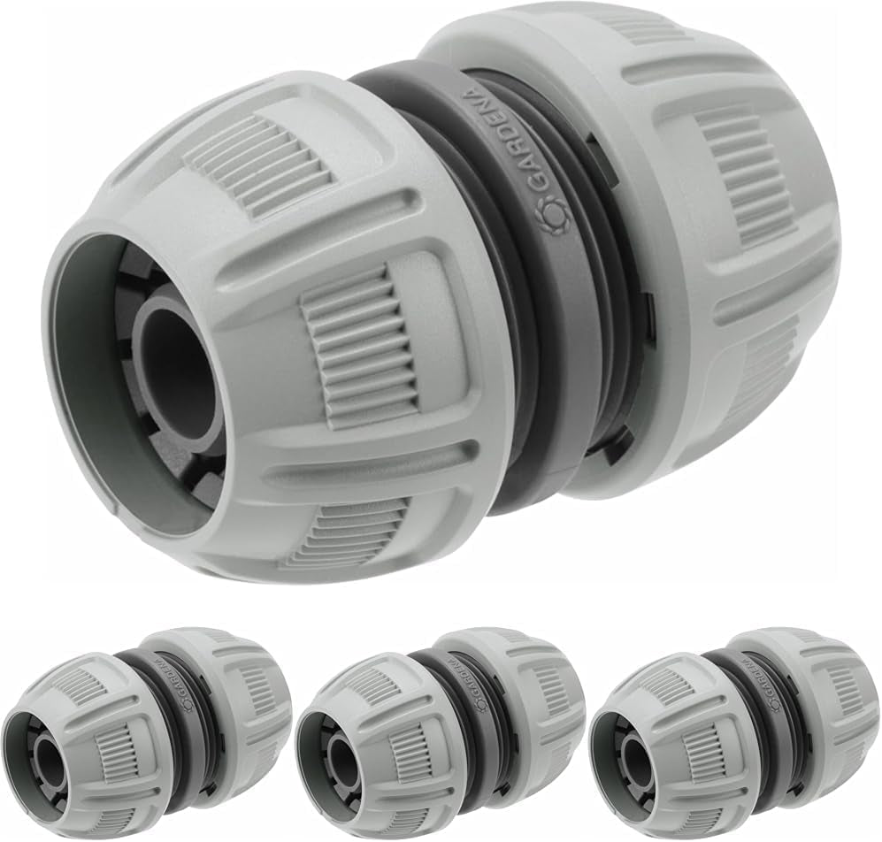 Réparateur Gardena 13 mm (1/2 pouce) et 15 mm (5/8 pouce) : Réparation de tuyau rapide et facile sans outil, Power Grip, force de serrage élevée, dans une boîte (18232-20)
