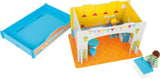 Small Foot 10852 Playhouse Restaurant En bois, Avec 2 figurines de poupée, accessoires et toit amovible, À partir de 3 ans Naty Shop Dollhouses