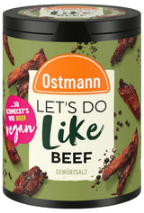 Ostmann Gewürze - Faisons comme le bœuf | Rindfleisch-Geschmack pour ungewürzte Fleischersatzprodukte | Gewürzsalz pour seitan, tofu et légumes végétariens et végétaliens | 90 g dans une barre de recyclage Metalldose