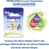 Humana Kindergetränk 1+, ab 1 Jahr, Milchpulver für Kindermilch, nährstoffreiche Milch für Kleinkinder, as gelegentliches Milchgetränk oder zur Mahlzeit, 650 g