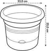elho Green Basics Tomato pots 33 - Pots de fleurs pour la culture et la récolte en extérieur - Ø 33,5 x H 26,0 cm - Noir/Noir vif