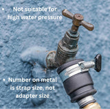 Connecteur de robinet à emboîtement | Diamètre 20-30 mm | Laiton massif | Sûr et durable | Fixation sécurisée | Robuste et résistant à la corrosion, noir/argent/or