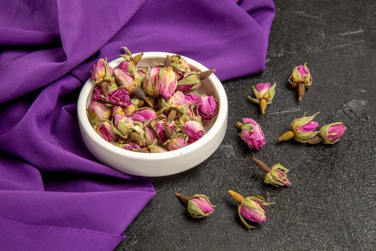 100g boutons de roses comestibles premium - infusion de pétales de roses séchées de l'Atlas - goût et arôme sucrés et floraux - 100% naturels, purs et sans additifs | Tazarin Ltd