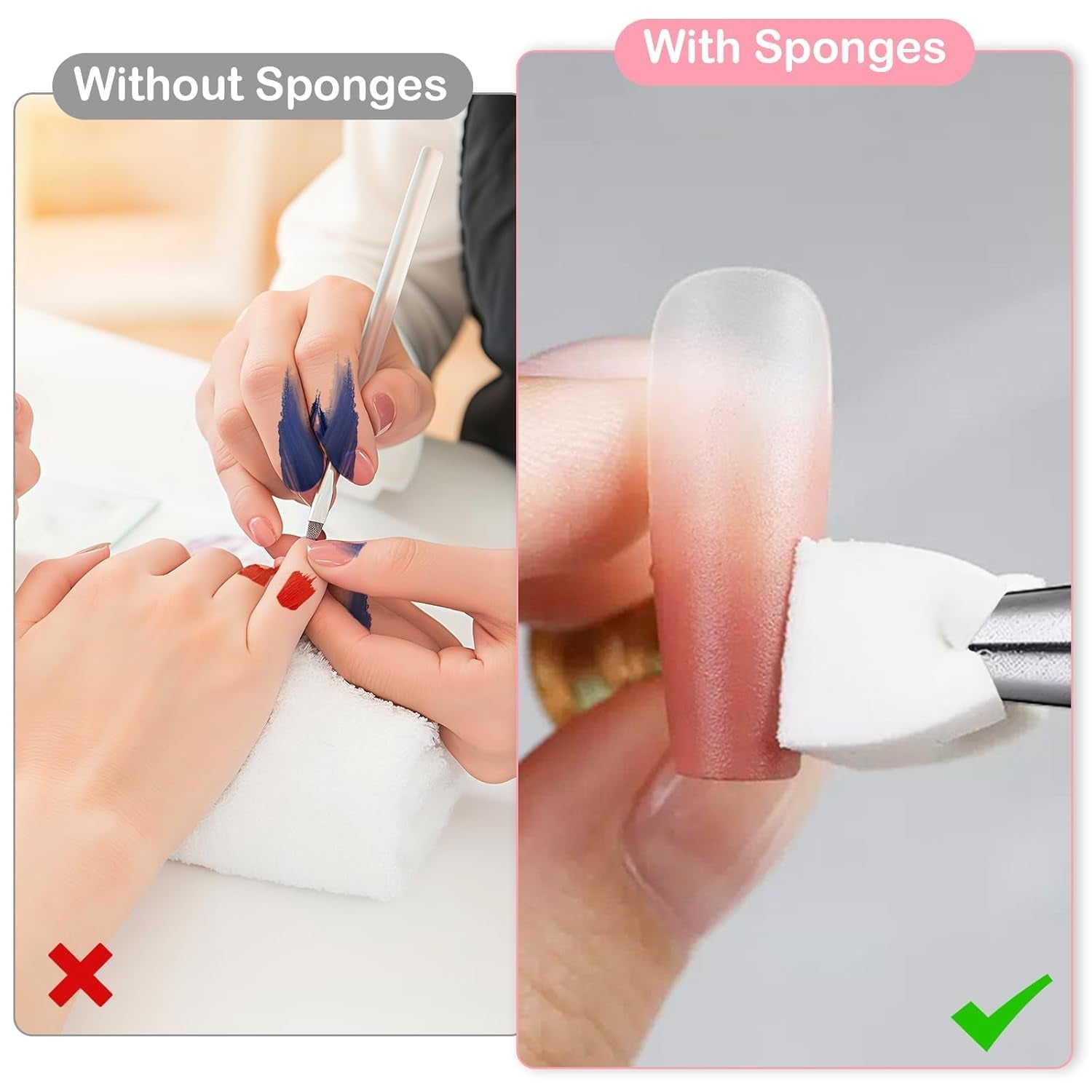 100 pièces de pinceaux à ongles sans latex, pinceaux à ongles ombrés, pinceaux à ongles avec pinces métalliques, 100 feuilles de papier Nailart, boîte d'emballage en papier, applicateur de pinceaux de manucure pour vernis à ongles Nailart