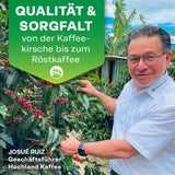 Hochland Kaffee - Holanka Crema - 250g Kaffeebohnen - Vente directe durable - Parfait pour les machines entièrement automatiques et les Siebträger - Goût aromatique plus doux - Meilleure qualité du Pérou