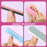 FANDAMEI 20 Stücke Buffer Für Nagel, Nagelfilen Für Gelnägel, Profi Nagelfeile 100/180, Polierfeile Fingernägel, Filen Für Gelnägel, Kit Manucure & Pédicure