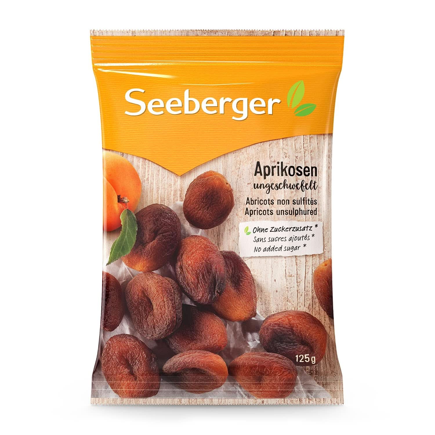 Seeberger Abricots secs non traités au goût sucré-fruité - sans sucre ajouté, 13 x 125 grammes Naty Shop produits déshydratés 125 grammes