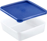Westmark 4 boîtes de conservation/congélation alimentaire, avec couvercle, capacité : 0,25 l chacune, empilables, plastique, Trio, couleur : transparent/bleu, 25042270 Boîtes de conservation alimentaire Naty Shop