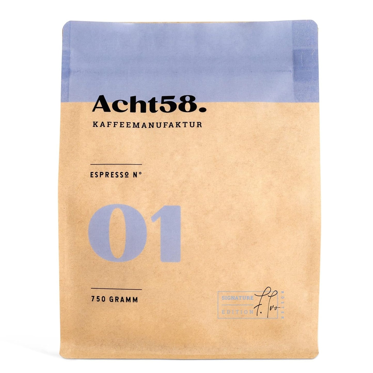Espresso No. 1 – Mélange d'espresso classique avec 25 % de Robusta – Café en grains pour machines entièrement automatiques et porte-filtre – grains entiers – 750 g