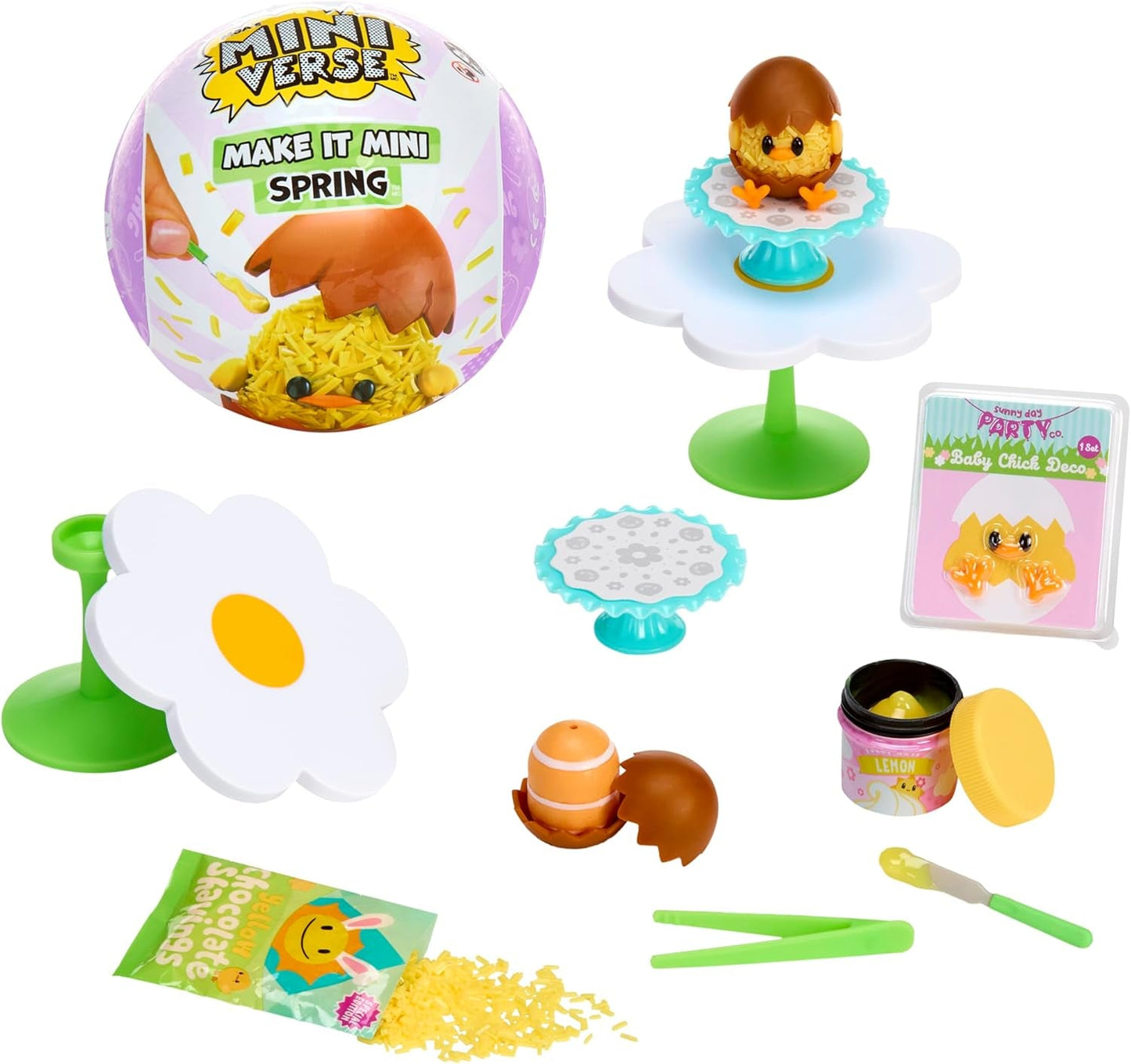 MGA's Miniverse Make It Mini Spring Series – Objets de collection miniatures saisonniers en résine pour bricolage et exposition avec réplique, ingrédients non comestibles – Pour collectionneurs et enfants à partir de 8 ans