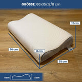 Valentia Oreiller médical de soutien du cou en mousse à mémoire de forme Oreiller orthopédique pour douleurs cervicales Oreiller cervical en mousse à mémoire de forme Housse ultra douce et lavable Oreillers orthopédiques cervicaux Naty Shop
