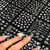 30 Blatt Aurora-Nagelkunst-Aufkleber, Selbstklebende 3D-Blumen-Nagelaufkleber, Aurora-Mond-Stern-Nagelaufkleber pour l'art de l'artisanat, Blatt-Herz-Nageldesign pour DIY-Acrylnägel-Dekoration