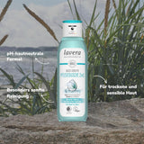 Lavera Care Basis Sensitiv 2 en 1, Shampoing et gel douche à l'aloe vera bio et kératine végétale, 250 ml Douche et bain Naty Shop