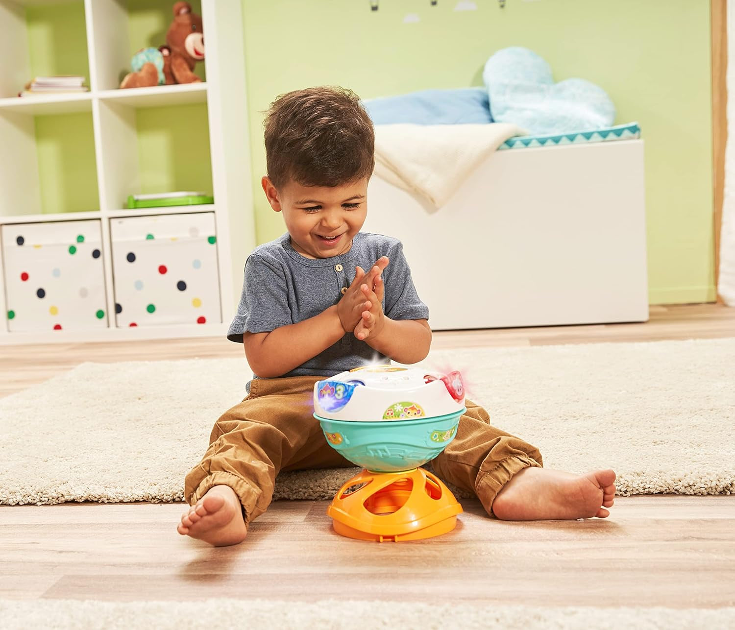 Vtech bébé 3-en-1 boule de musique magique musique auto-motrice jouant un jouet interactif pour les enfants de 9 à 36 mois jouets colorés pour bébé Naty Shop