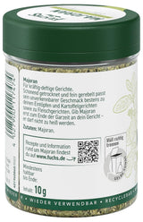 Fuchs Gewürze - Marjolaine gerebelt - zum Würzen von Kartoffelgerichten, Fleischgerichten oder Eintöpfen - ingrédients naturels - 10 g dans une dose wiederverwendbarer, recyclebarer