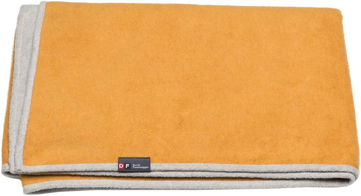 David Fussenegger Couverture en coton 150X200 Cm Couverture avec motif dégradé de couleurs Lits et couvertures moelleux David Fussenegger Ocre/gris clair 135X200 Cm