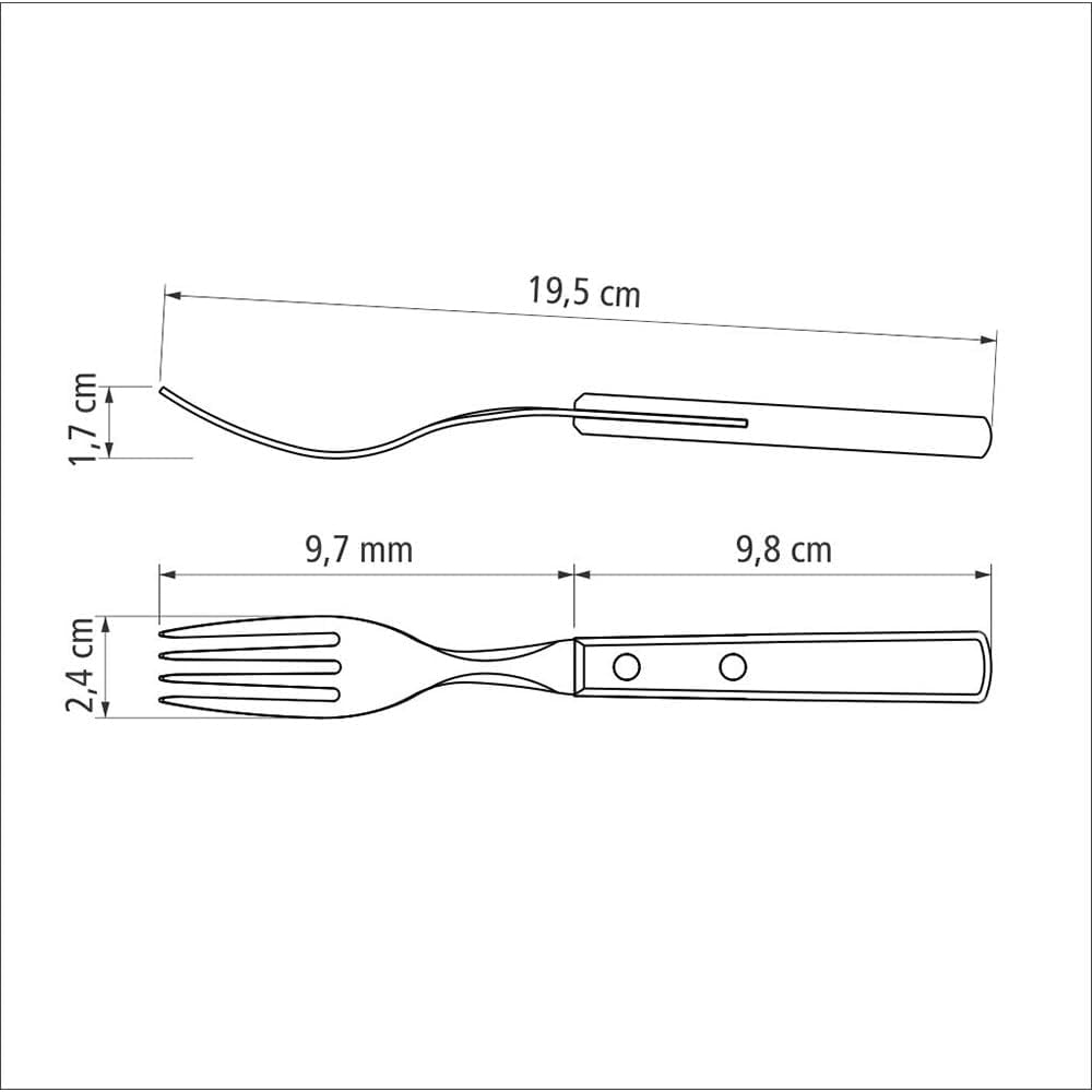 Tramontina 14 pièces ensemble de couverts de gril en acier inoxydable couverts à steak ensemble de gril cuisine Naty Shop